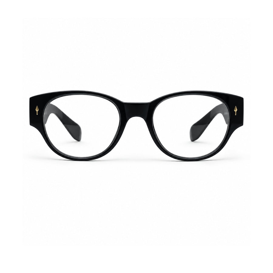 86309 VERLIN Oval Optical Frame in Black - front view