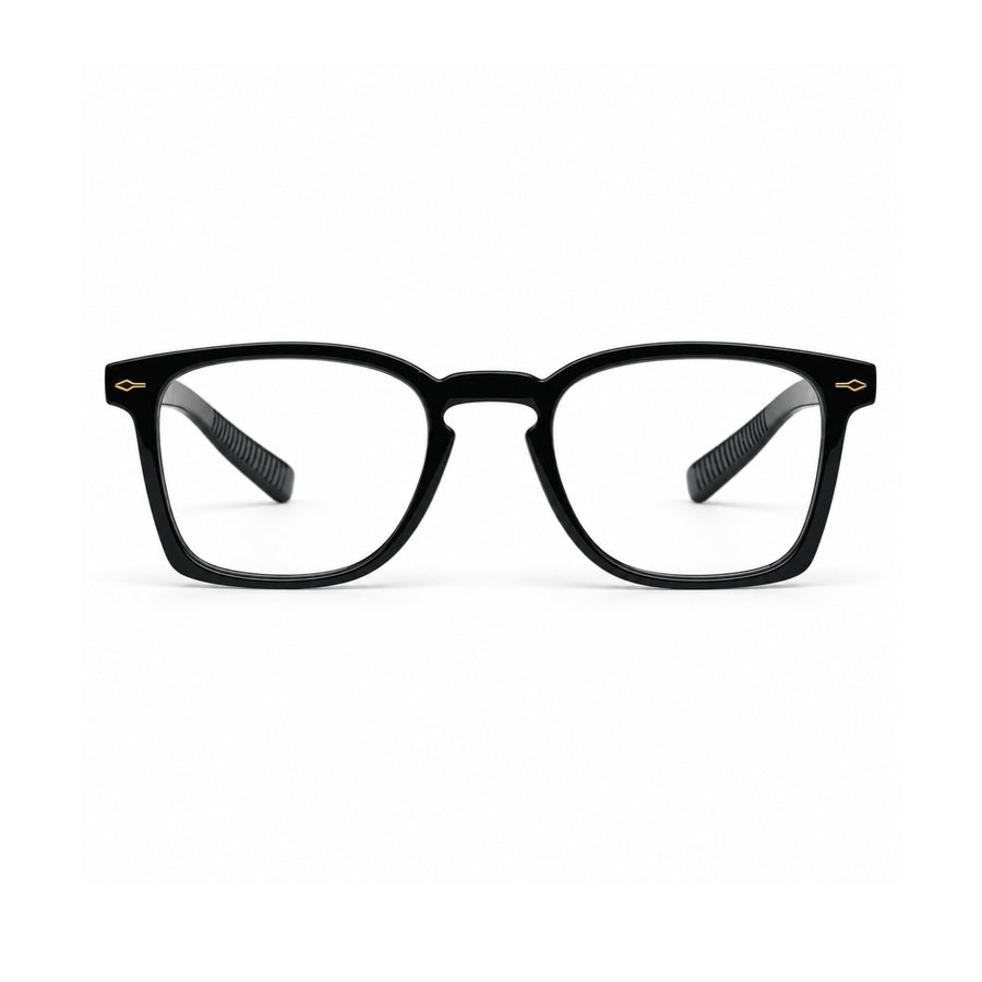 86312 VERLIN Square Optical Frame in Black - front view