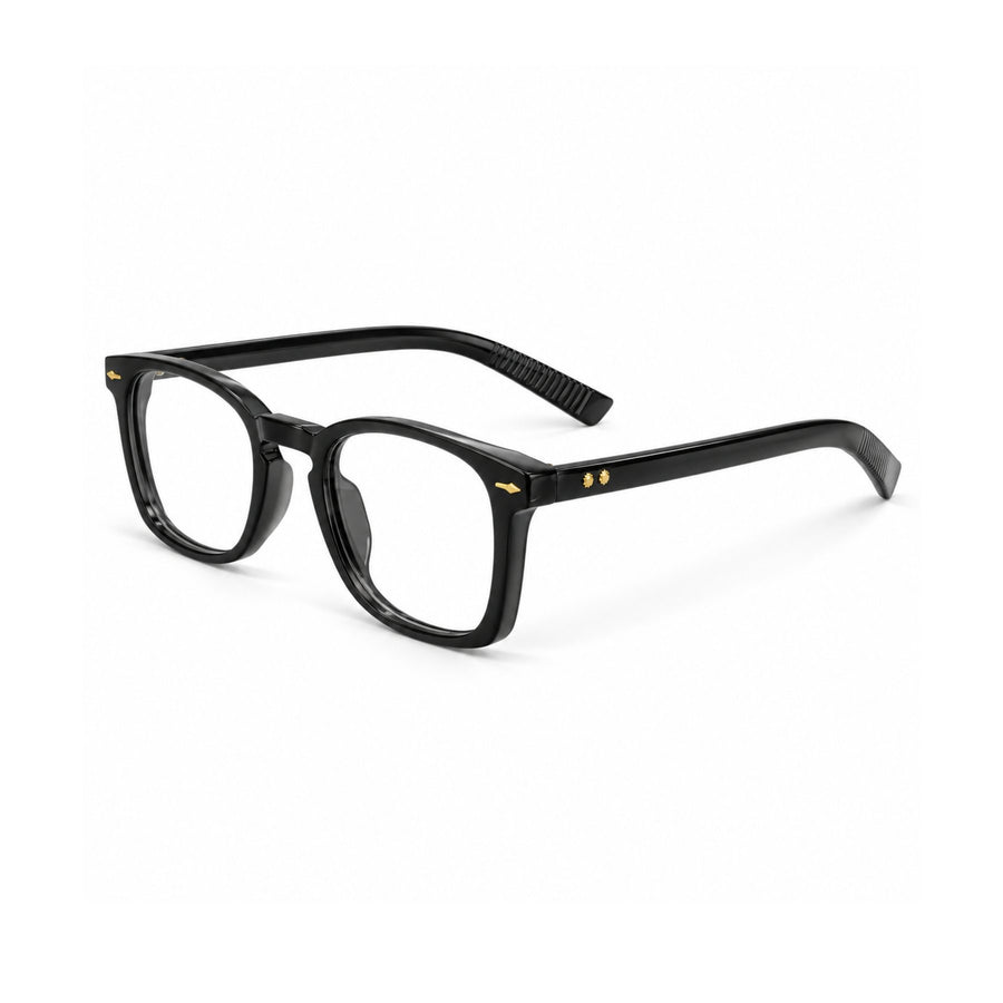 86312 VERLIN Square Optical Frame in Black - angled view