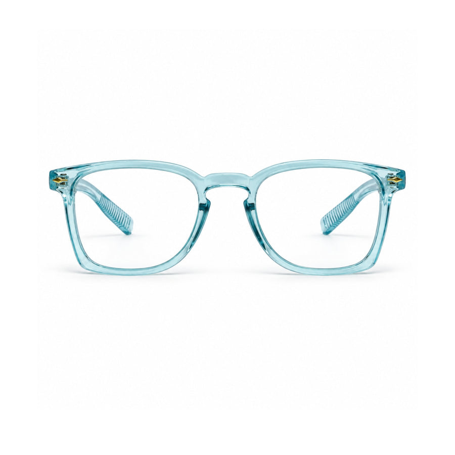86312 VERLIN Square Optical Frame in Sky Blue - front view