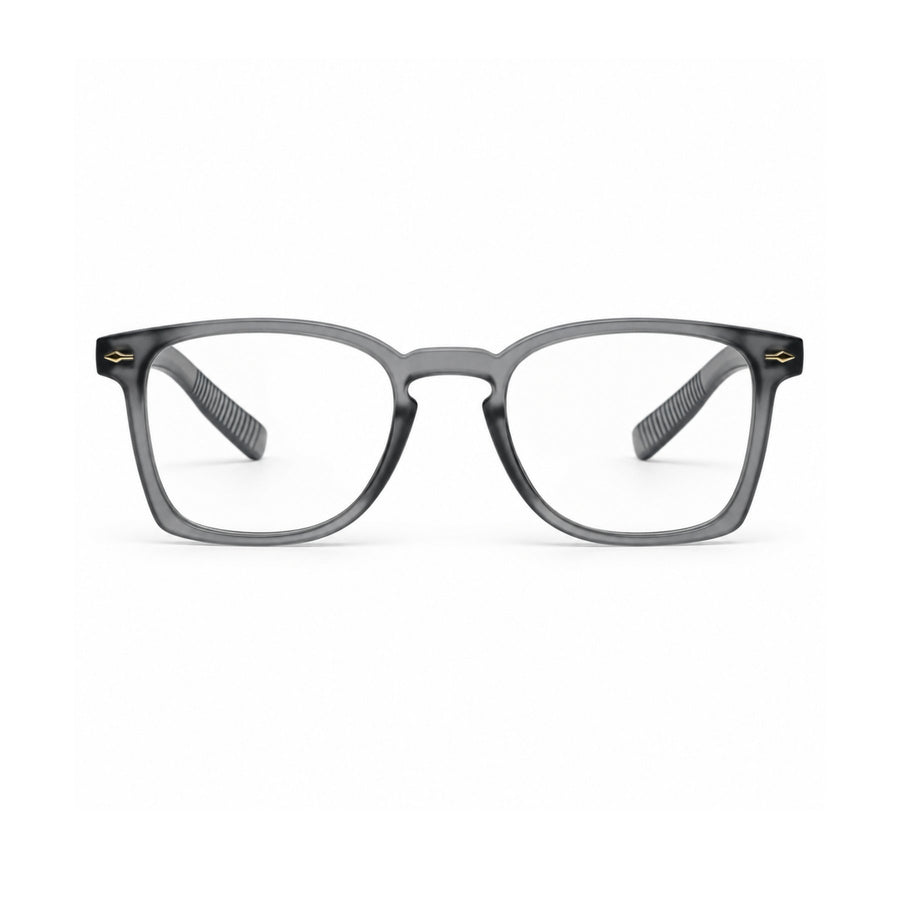 86312 VERLIN Square Optical Frame in Grey Crystal - front view