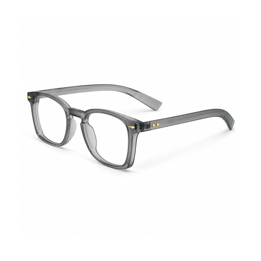 86312 VERLIN Square Optical Frame in Grey Crystal - angled view