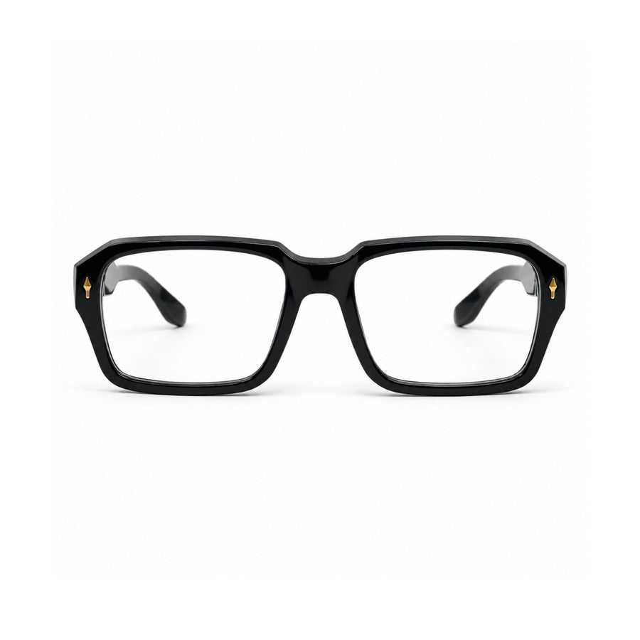 86319 VERLIN Rectangle Optical Frame in Black - front view