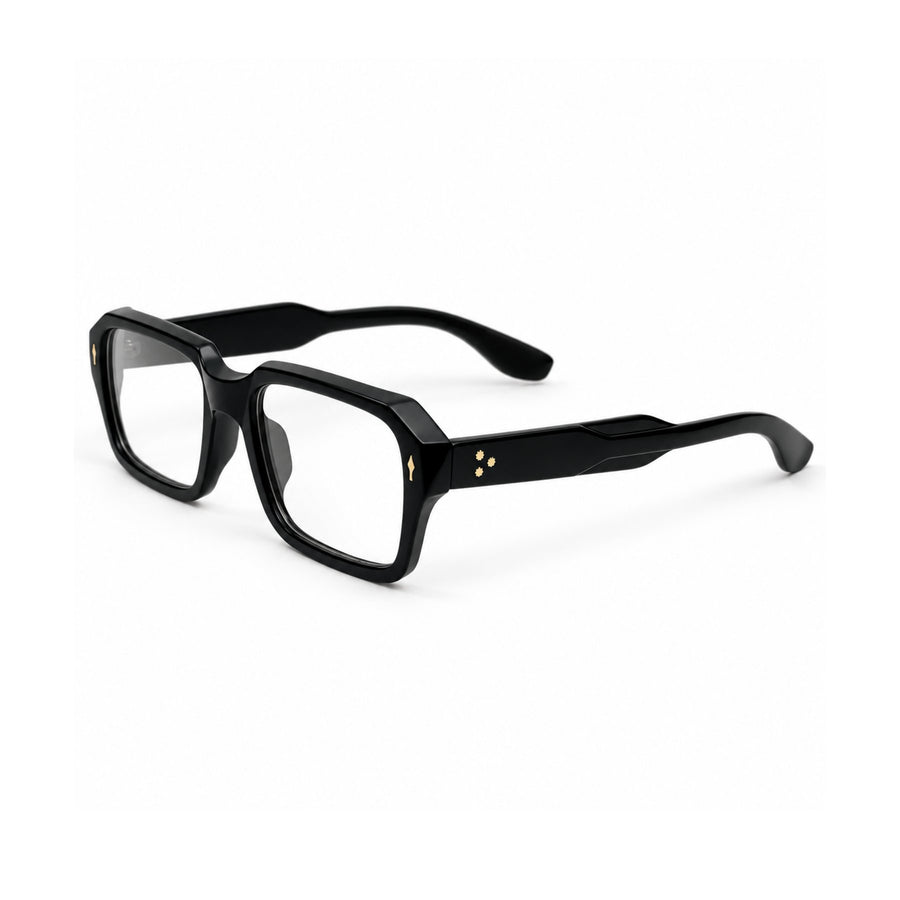 86319 VERLIN Rectangle Optical Frame in Black - angled view