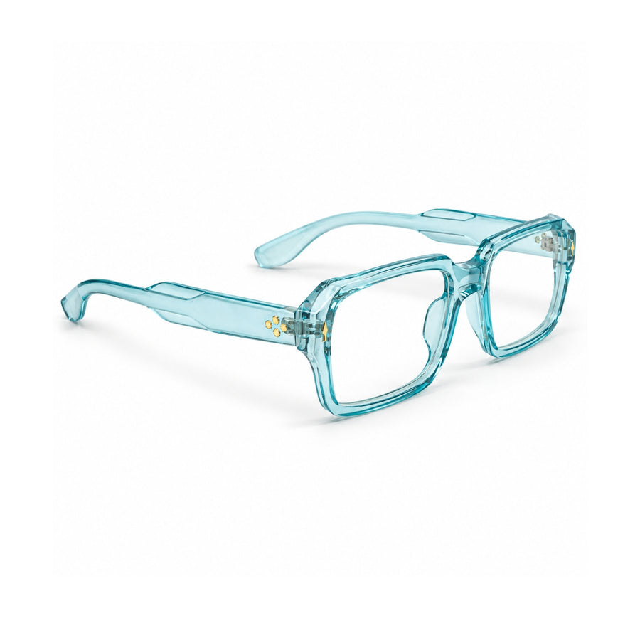 86319 VERLIN Rectangle Optical Frame in Sky Blue - opposite angle