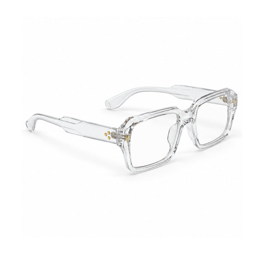 86319 VERLIN Rectangle Optical Frame in Clear Crystal - opposite angle
