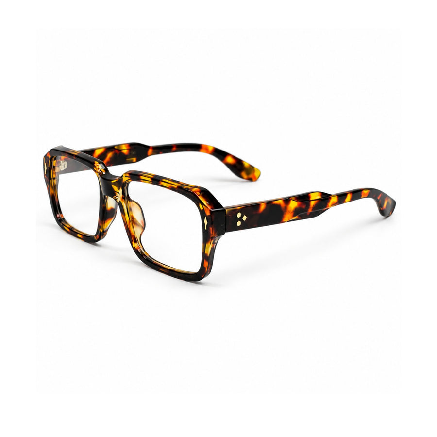 86319 VERLIN Rectangle Optical Frame in Tortoise - angled view