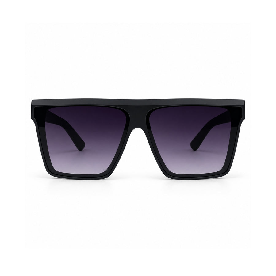 Boris VERLIN Flat Top Sunglasses in Black - front view