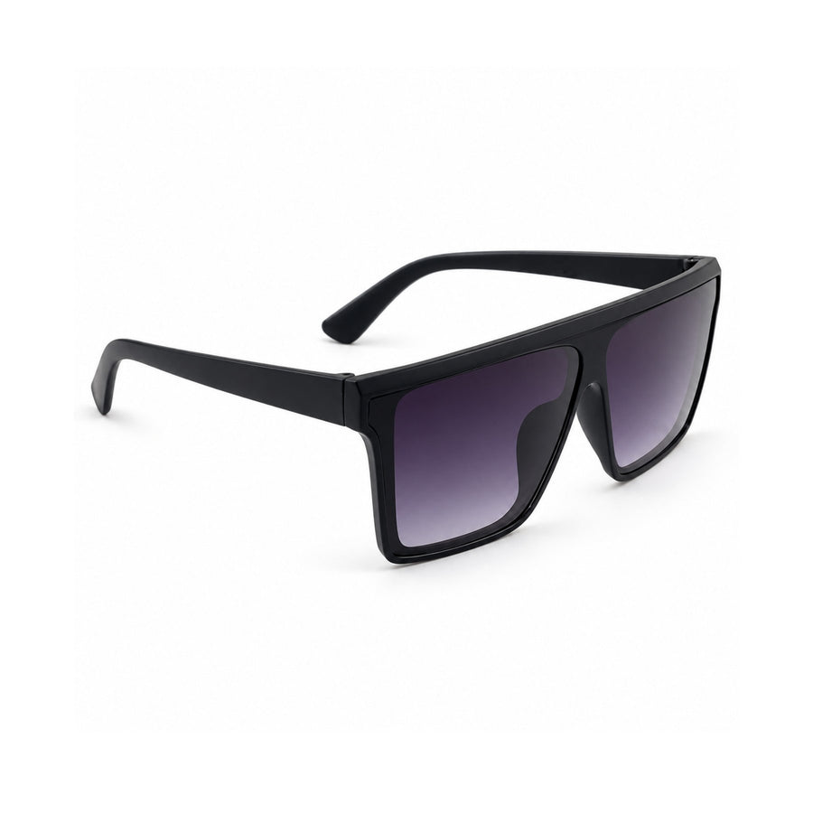 Boris VERLIN Flat Top Sunglasses in Black - three quarter view