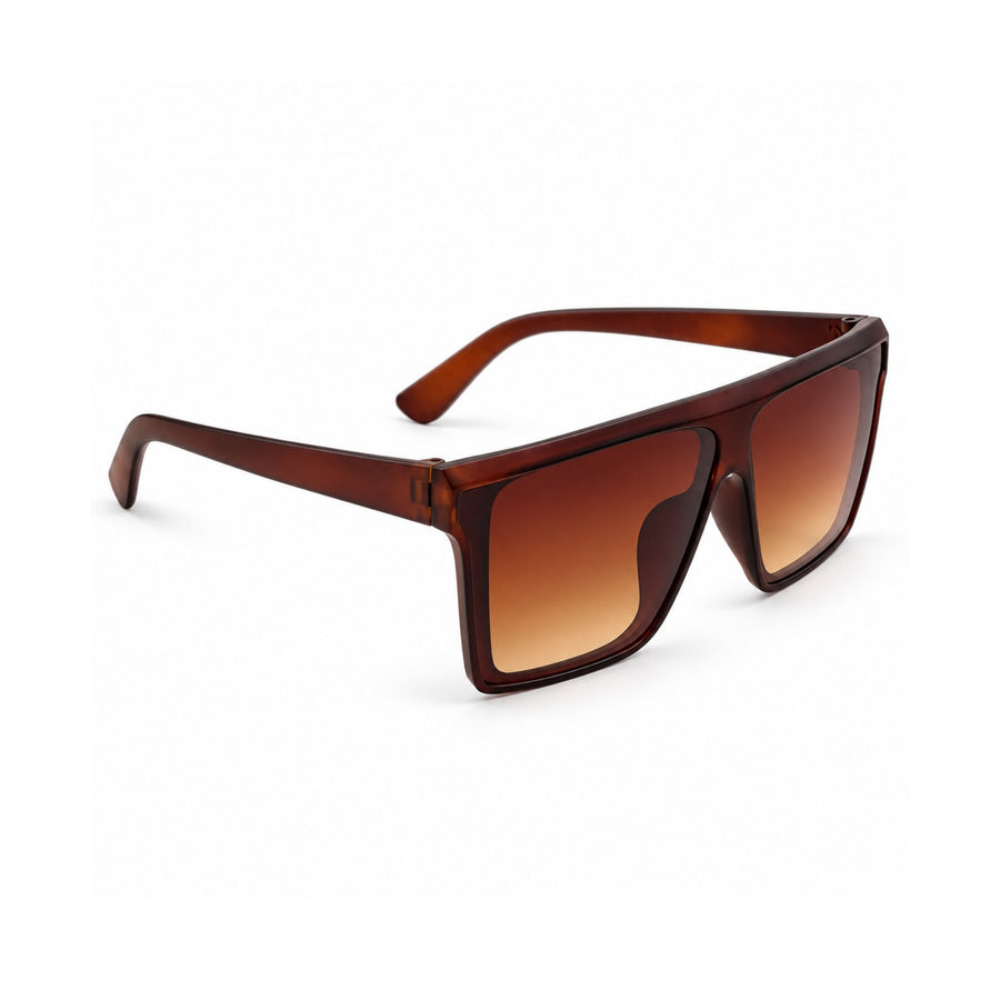 Boris VERLIN Flat Top Sunglasses in Brown - three quarter view
