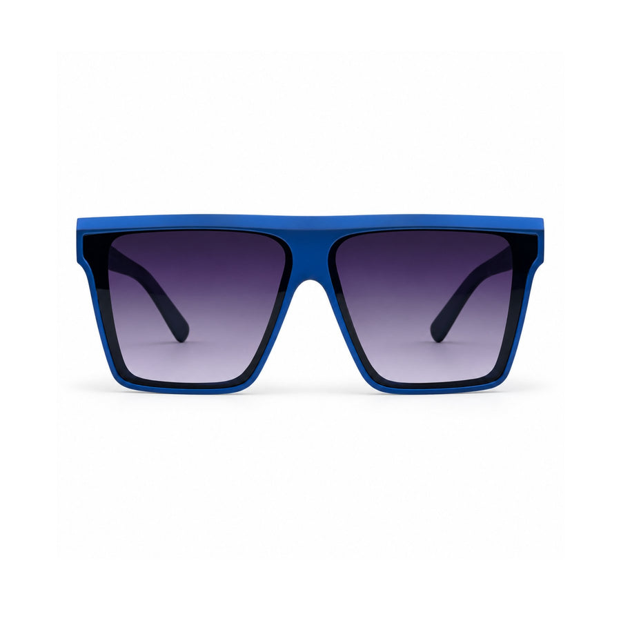 Boris VERLIN Flat Top Sunglasses in Navy Blue - front view