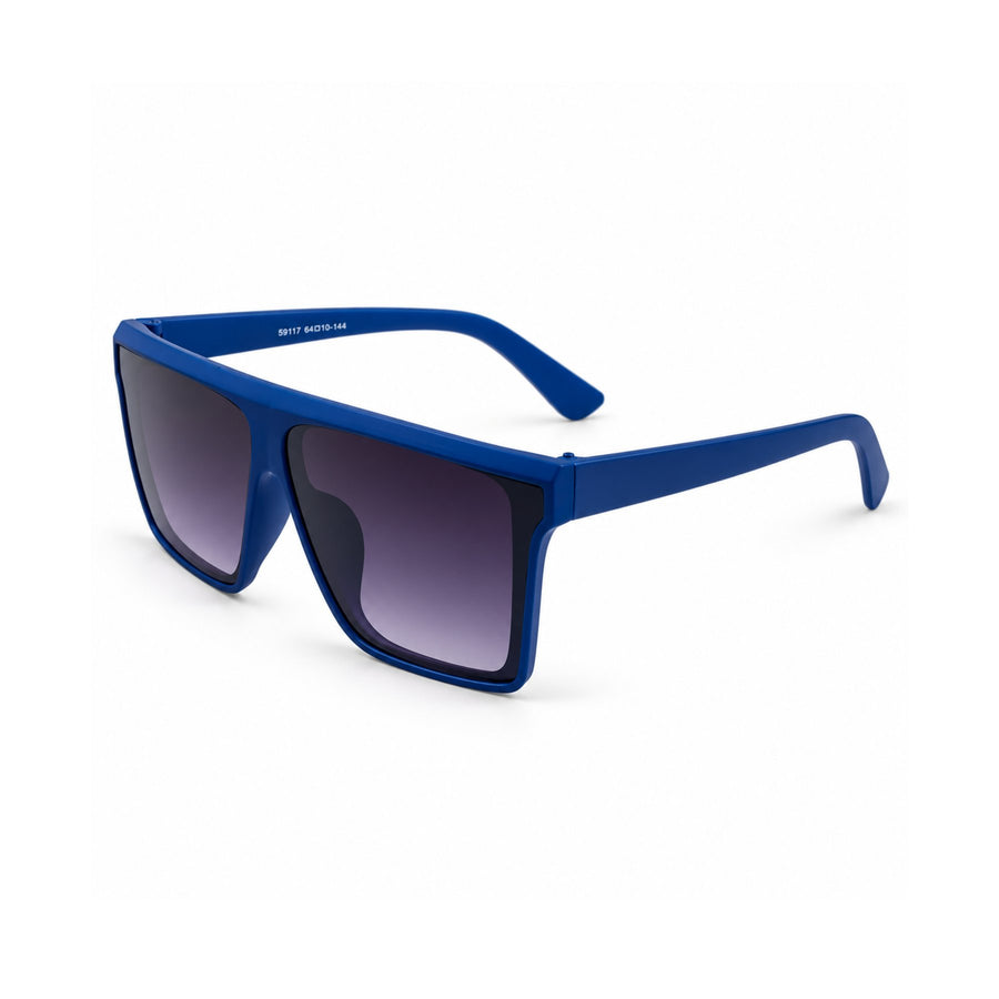 Boris VERLIN Flat Top Sunglasses in Navy Blue - angled view