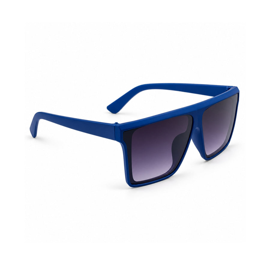 Boris VERLIN Flat Top Sunglasses in Navy Blue - three quarter view