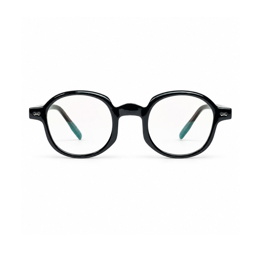 LBD-010 VERLIN Octagon Optical Frame in Black - front view