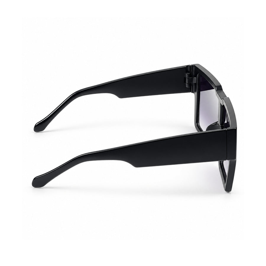 Punch Dragon VERLIN Flat Top Sunglasses in Black - temple and side view