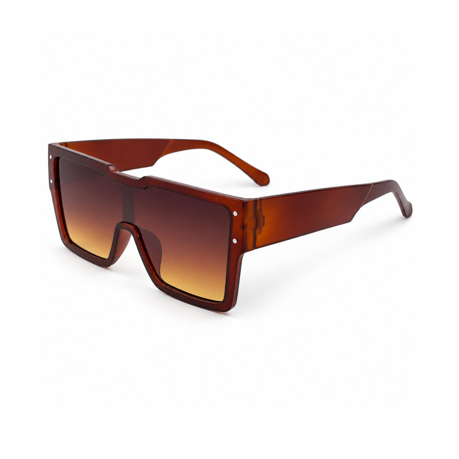 Punch Dragon VERLIN Flat Top Sunglasses in Brown - angled view