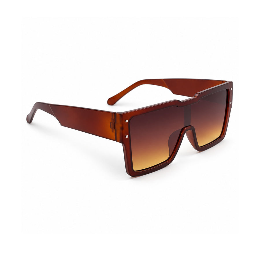Punch Dragon VERLIN Flat Top Sunglasses in Brown - three quarter view