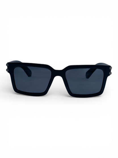 Verlin Rectangle Sunglasses 82106 Matte Black - Front View