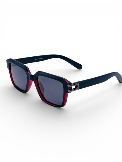 Verlin Wayfarer Sunglasses 82110 Red Black - Side View