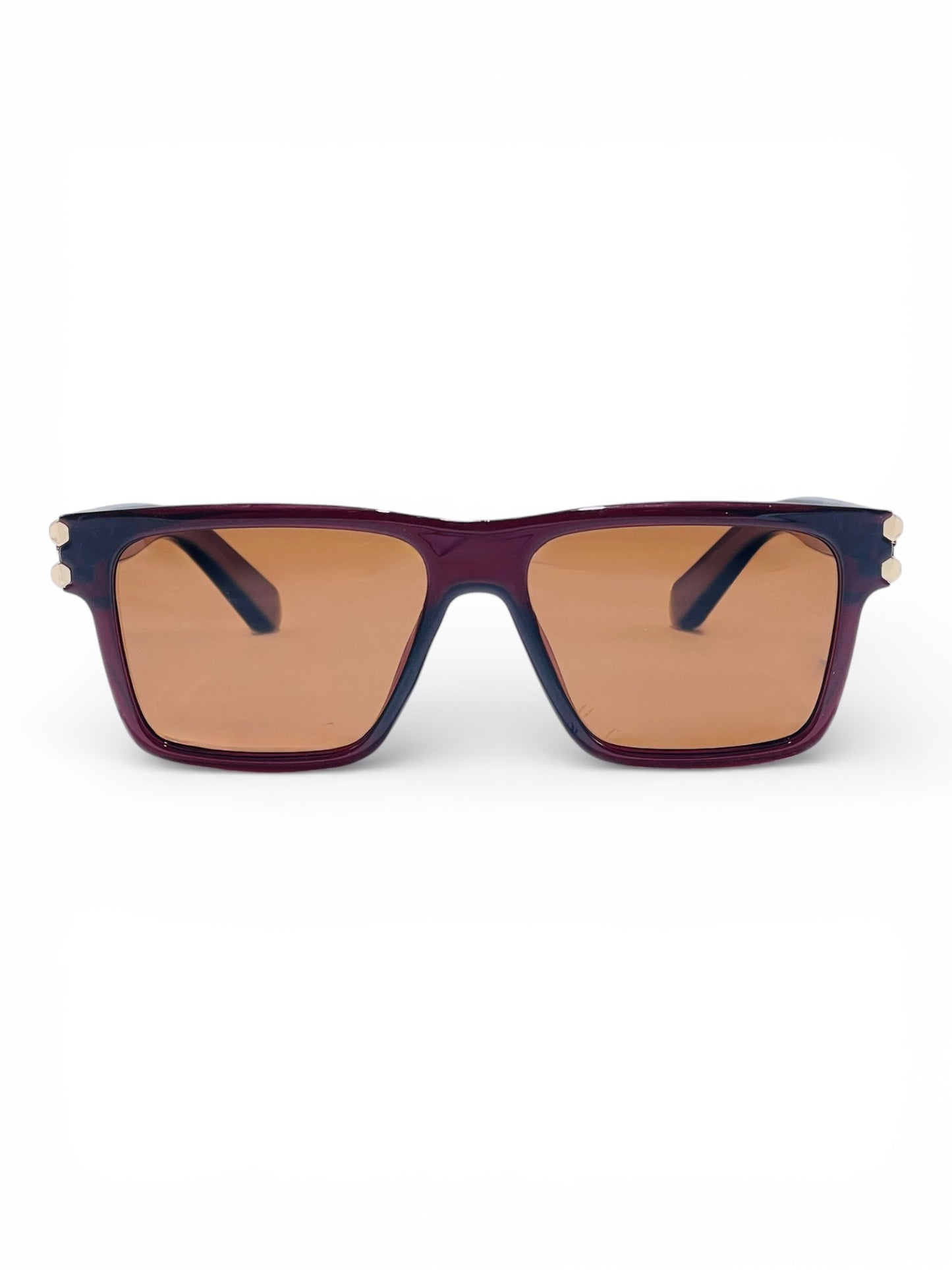 Verlin Rectangle Sunglasses 82107 Red - Front View