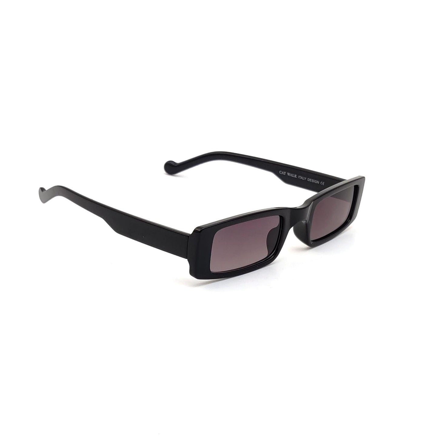 56339 Retro Rectangular Sunglasses Black