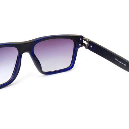 Premium Square Frame Sunglasses - Black Gradient Lens | 81207 (BLUE)
