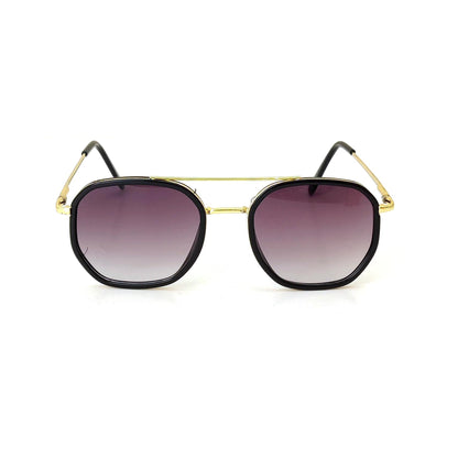 Classic Square Metal Frame Sunglasses - Black & Gold JO4