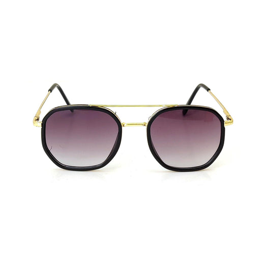 Classic Square Metal Frame Sunglasses - Black & Gold JO4