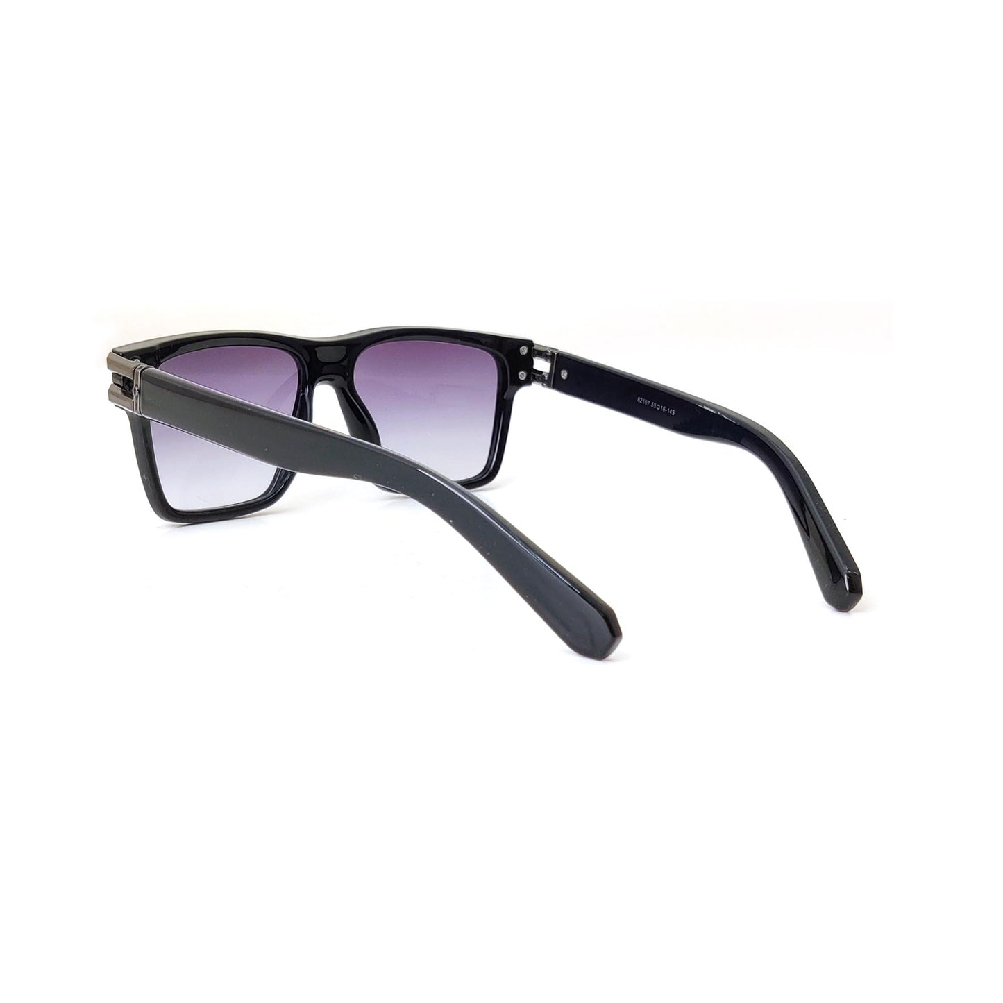 Premium Square Frame Sunglasses - Black Gradient Lens | 81207 (GLOSS BLACK)