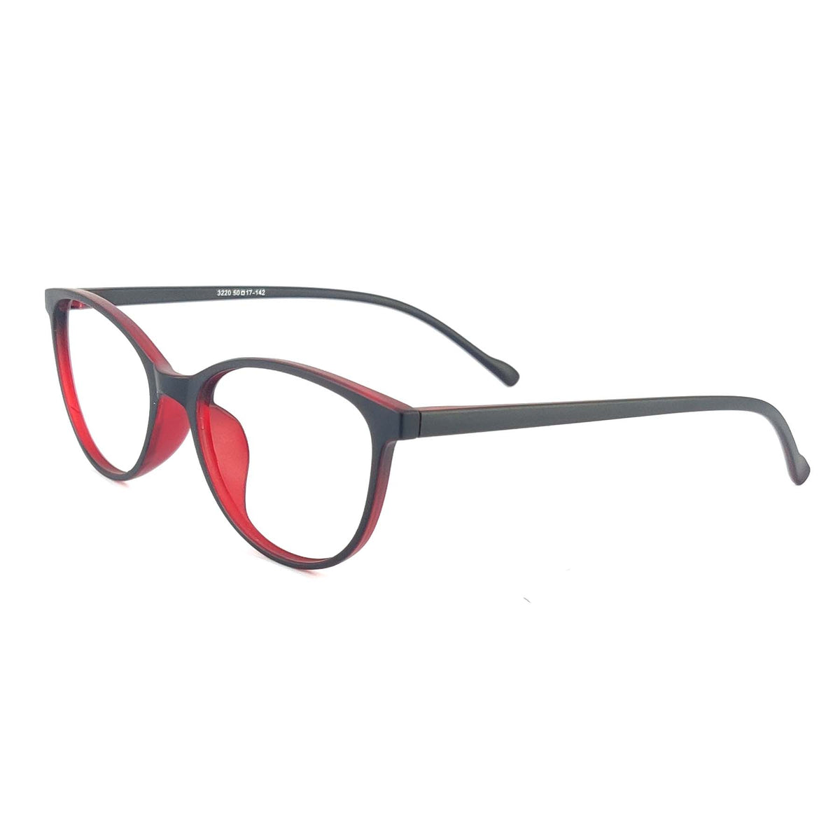 Verlin 3220 Cat-Eye Eyeglass Frame – Red, supplied product view 2