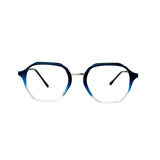 Verlin 62236 Geometric Eyeglass Frame – Dark Blue, supplied product view 1