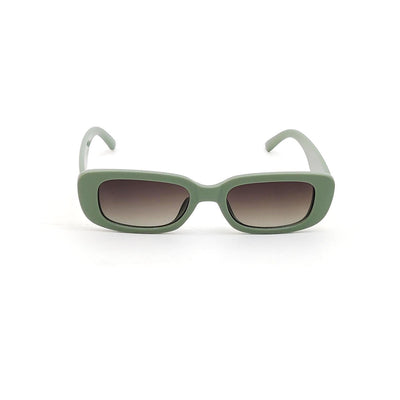 56335 Retro Rectangular Sunglasses Green