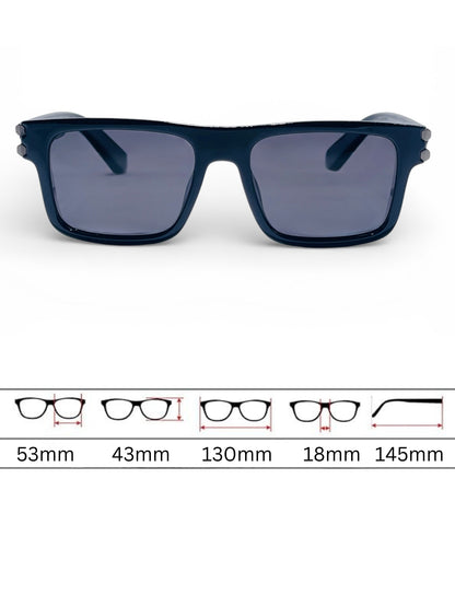 Verlin Wayfarer Sunglasses 82103 Black - Detail View