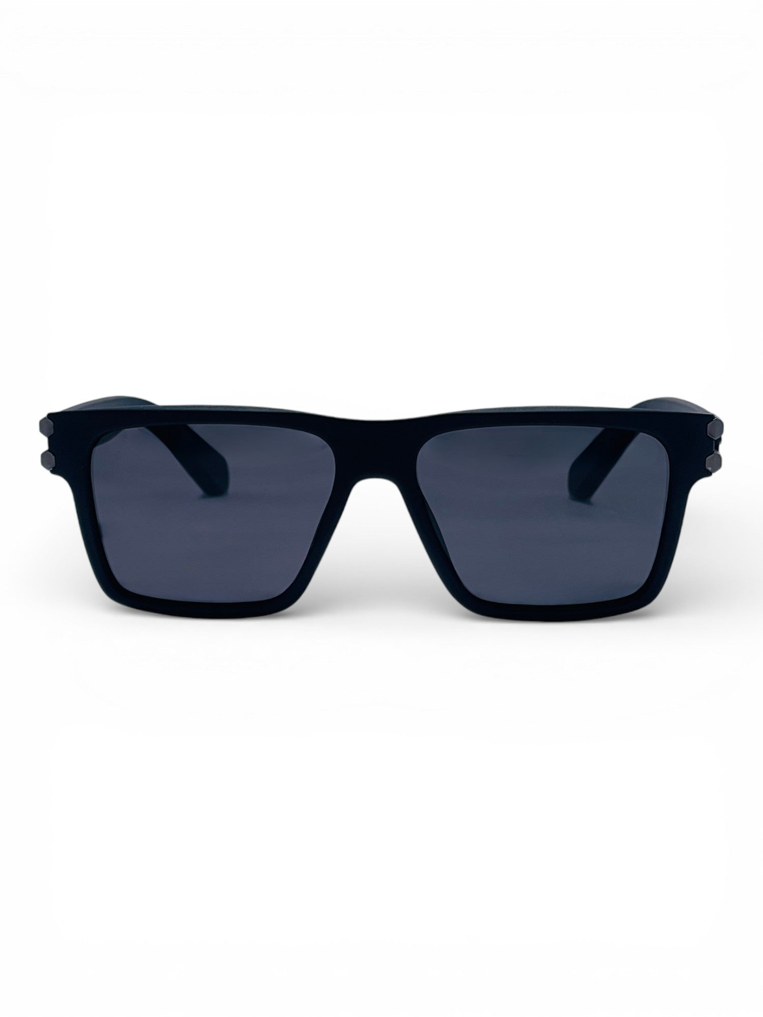 Verlin Rectangle Sunglasses 82107 Matte Black - Front View