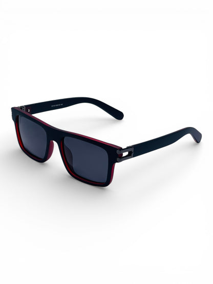 Verlin Wayfarer Sunglasses 82103 Red Black - Side View