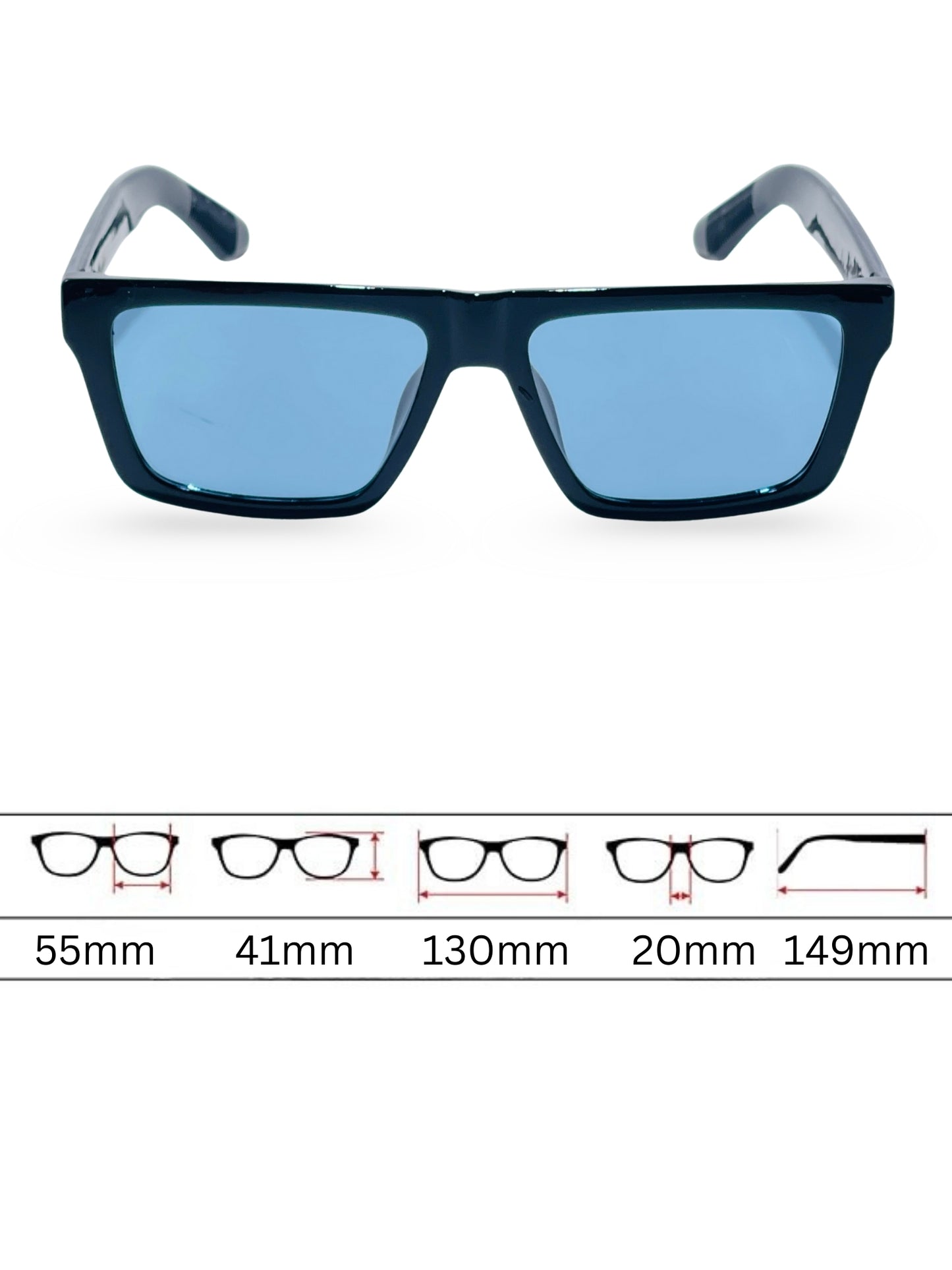 Sunglasses 8803 - Blue Black