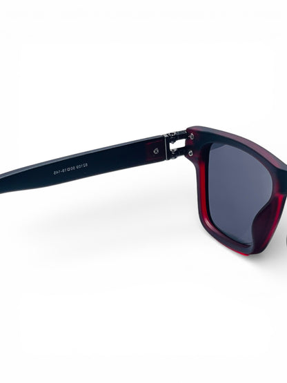 Verlin Wayfarer Sunglasses 82109 Red Black - Top View