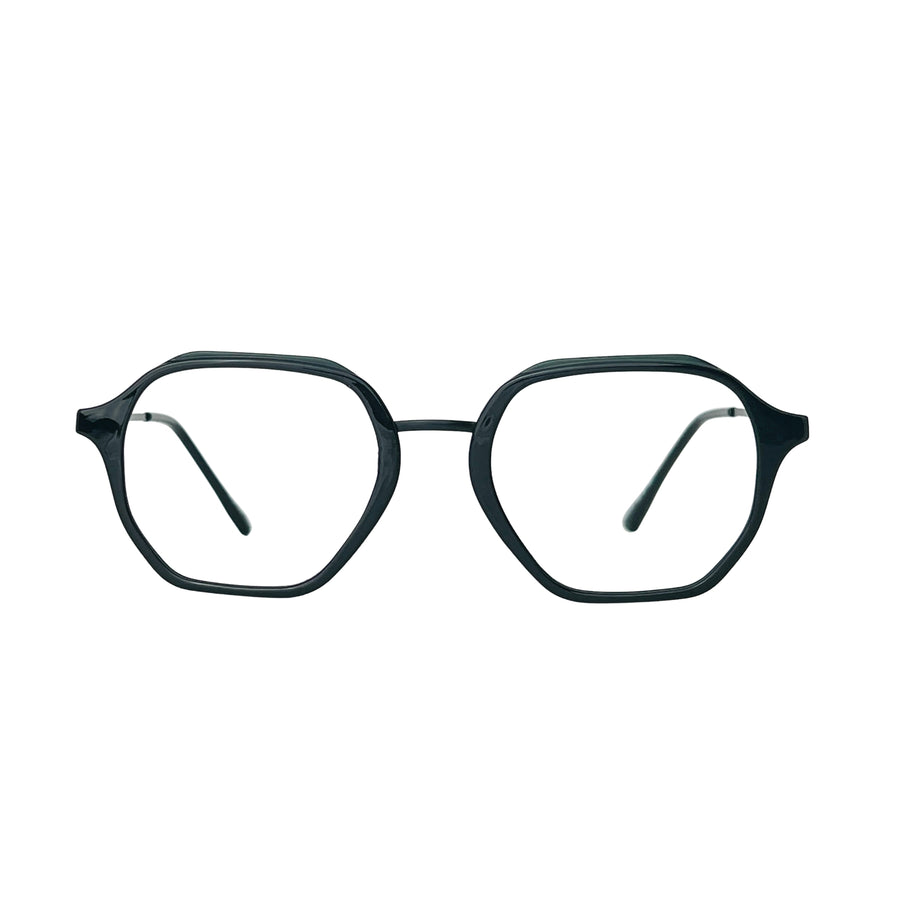 Verlin 62236 Geometric Eyeglass Frame – S Black — front view