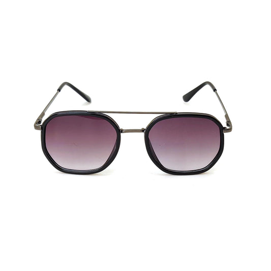 Classic Square Metal Frame Sunglasses - Matte Black JO4