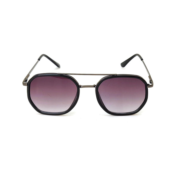 Classic Square Metal Frame Sunglasses - Matte Black JO4