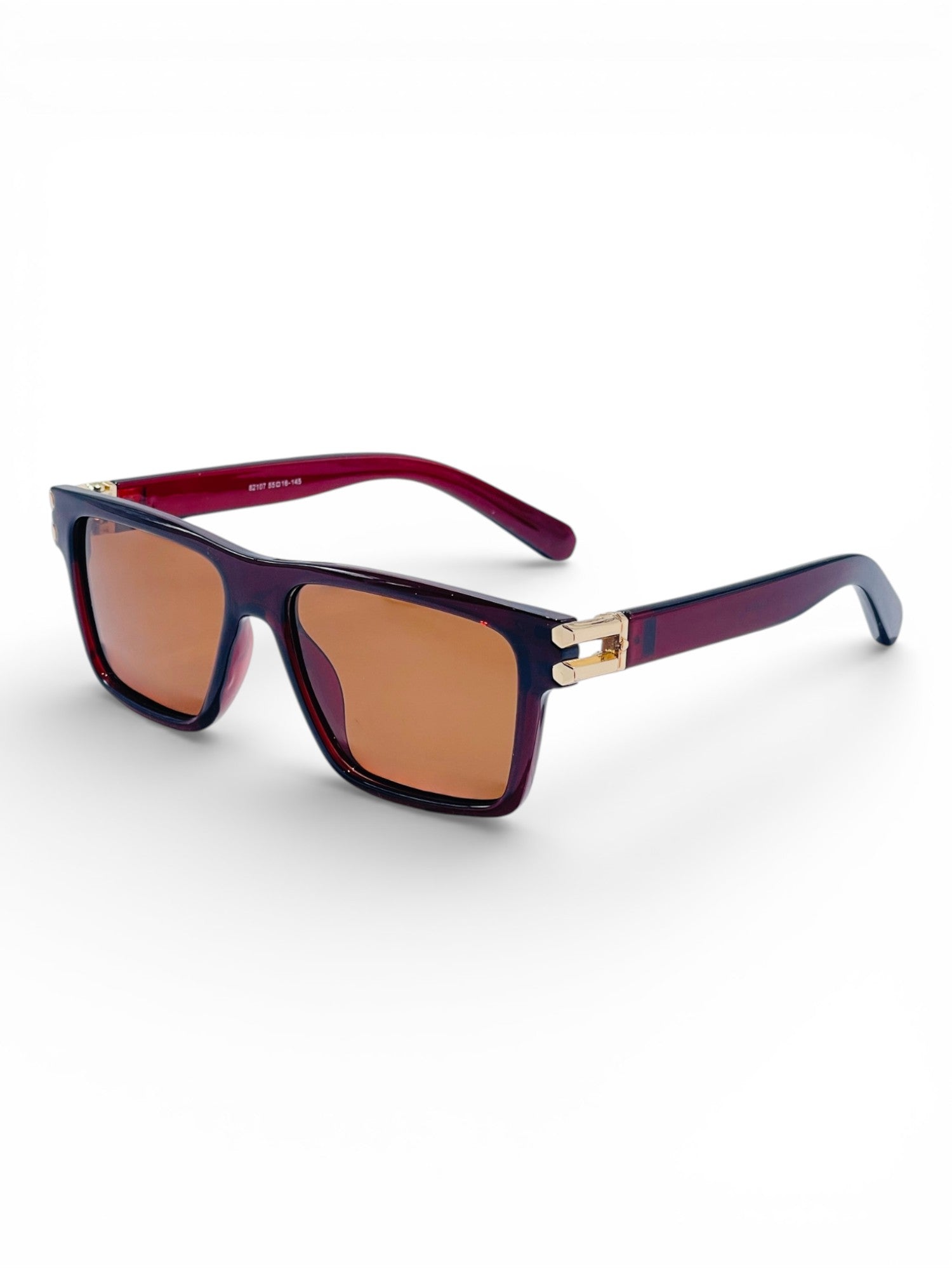 Verlin Rectangle Sunglasses 82107 Red - Side View