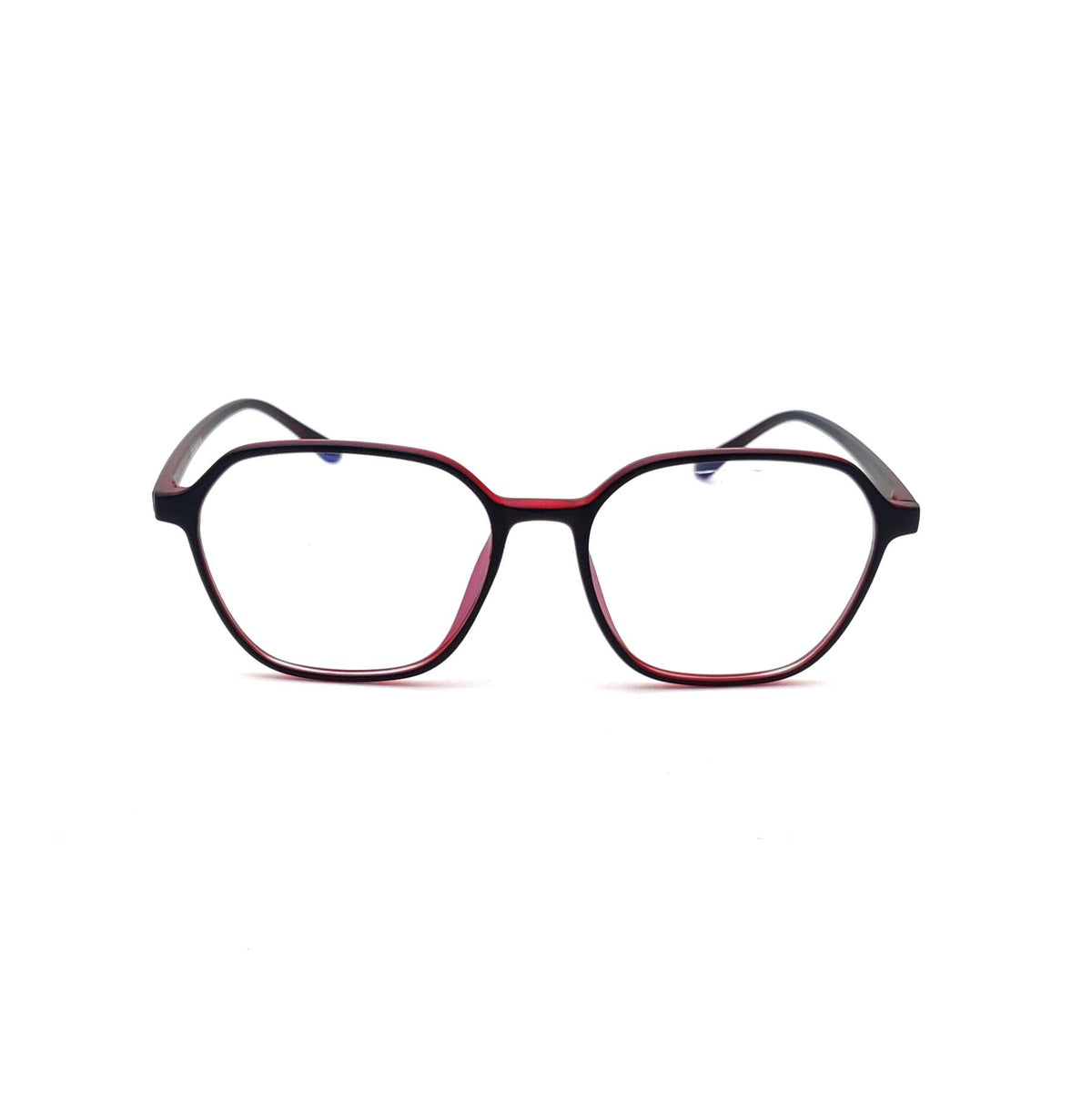 Verlin 3223 Rounded Square Eyeglass Frame – Red, supplied product view 1
