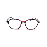 Verlin 3223 Rounded Square Eyeglass Frame – Red, supplied product view 1