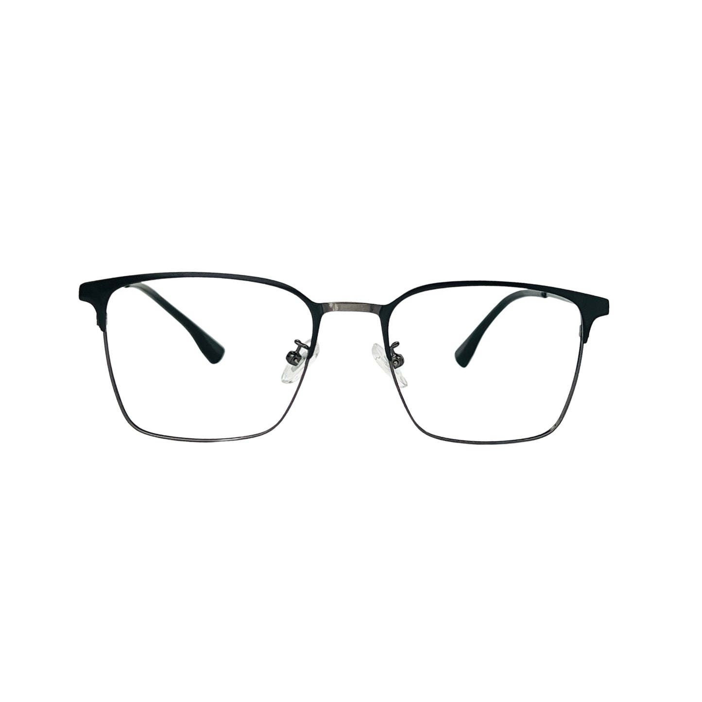 Black Full Rim Square Verlin Optical Frame 115 - Front View