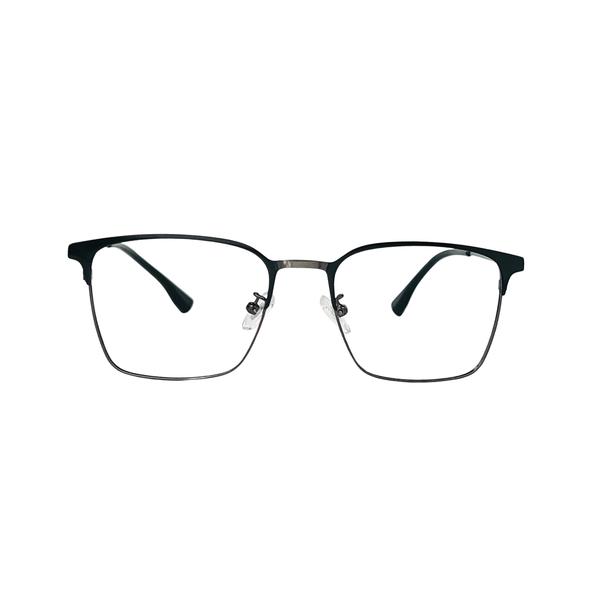 Black Full Rim Square Verlin Optical Frame 115 - Front View