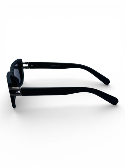 Verlin Rectangle Sunglasses 82108 Matte Black - Angled View