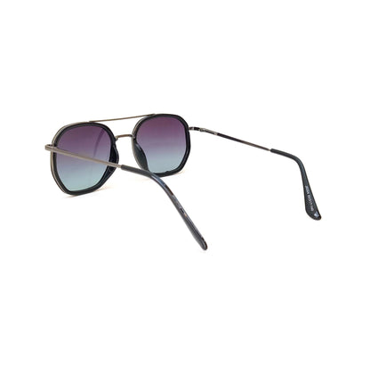 Classic Square Metal Frame Sunglasses - Smoke Gray JO4