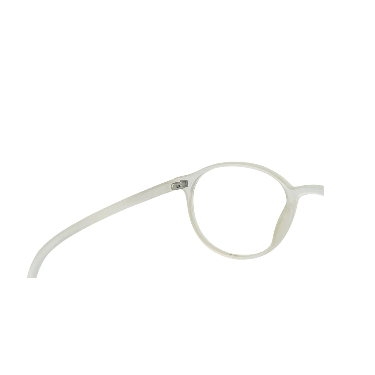 Verlin 3222 Rounded Eyeglass Frame – Crystal White, supplied product view 3