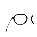 Verlin 62236 Geometric Eyeglass Frame – Silver Black, supplied product view 3