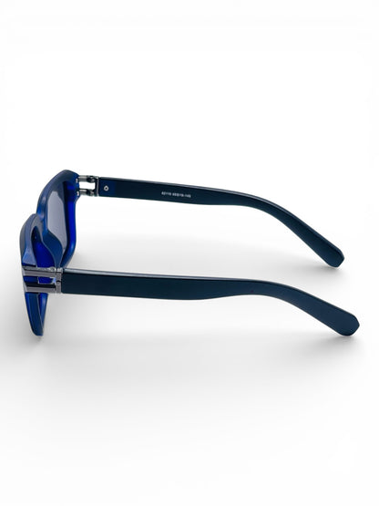 Verlin Wayfarer Sunglasses 82110 Blue - Angled View